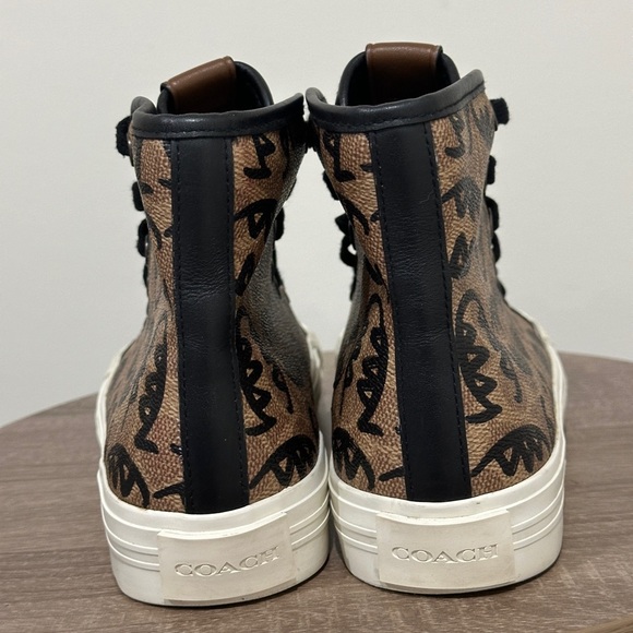Coach x Guang Yu High Top Leather Sneakers - Picture 11 of 14